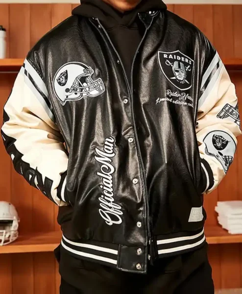 Las Vegas Raiders Black Bomber Jacket.webp