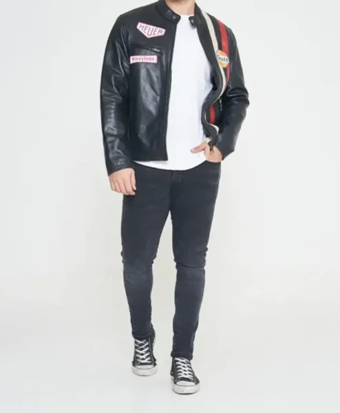 Le Mans Steve McQueen Black Leather Jacket For Sale.webp