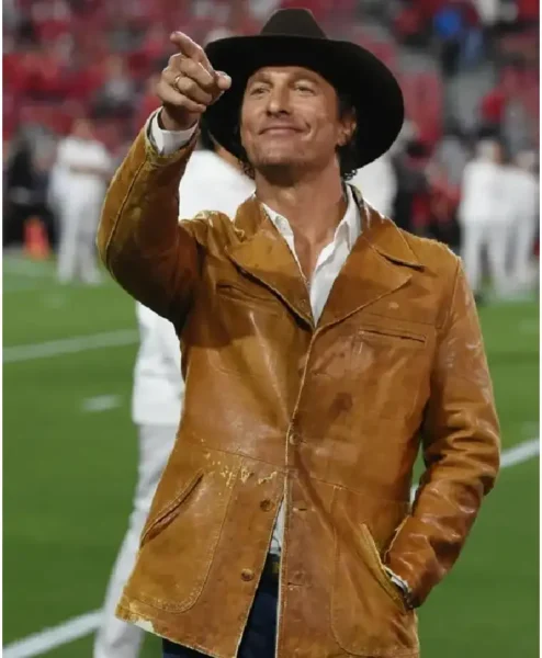Matthew McConaughey Brown Leather Jacket
