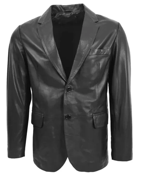 Men Polo Leather Blazer