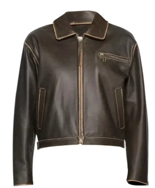 Men’s Brown Distressed Leather Jacket