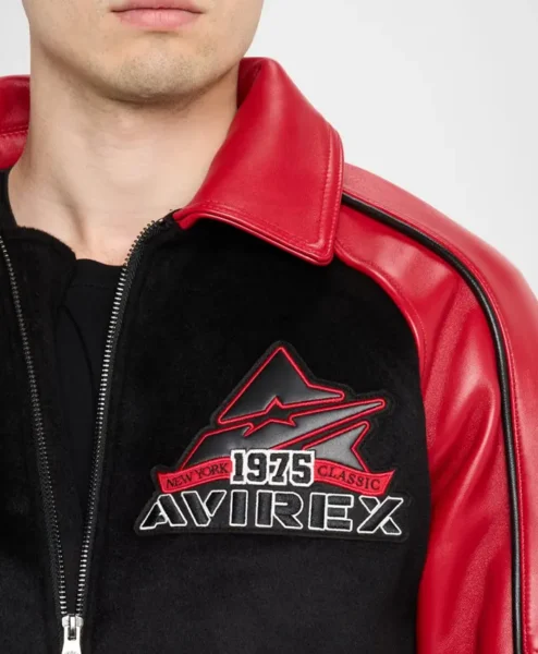 Mens Classic Wool Leather Varsity Jacket