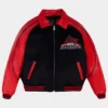 Mens Classic Wool Varsity Leather Jacket