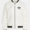 Mens Leather Embroidered Stadium Varsity Jacket
