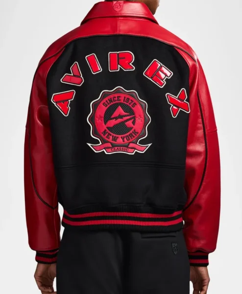 Mens Wool Classic Leather Varsity Jacket