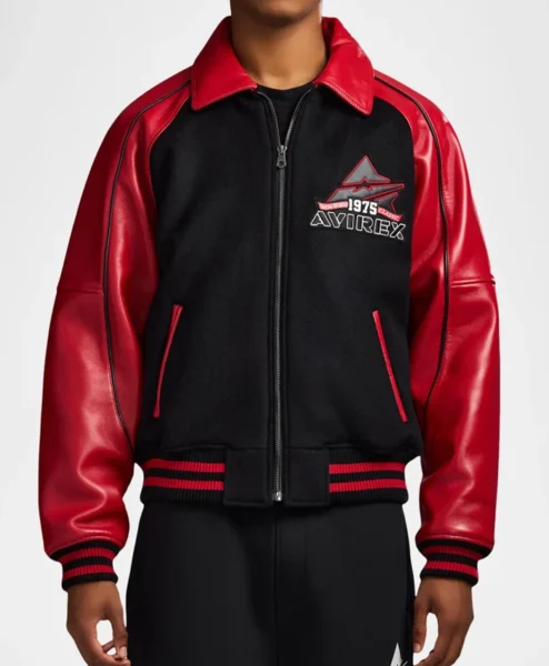 Mens Wool Leather Classic Varsity Jacket