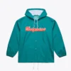 Miami Dolphins Coaches Aqua Windbreaker Hooded Jacket.webp