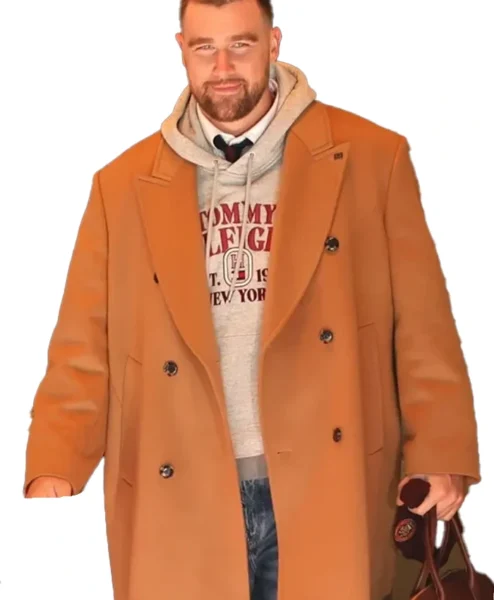 NYC Travis Kelce Brown Coat