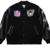 Oakland Raiders Blackout Vintage Varsity Jacket.webp