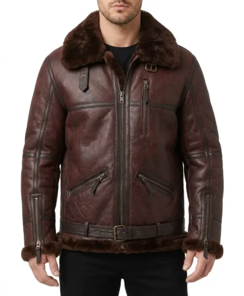 Bennett Reddish Fur Leather Jacket