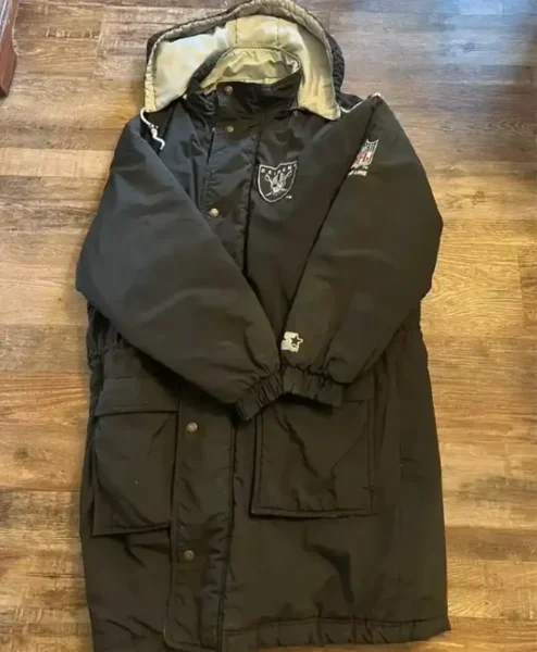 Raiders Black Trench Coat.webp