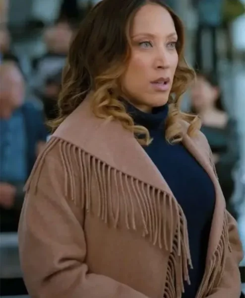 Relationship Goals Robin Thede Brown Fringe Coat.webp