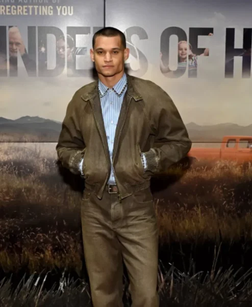 Reminders of Him Tyriq Withers Brown Denim Jacket.webp