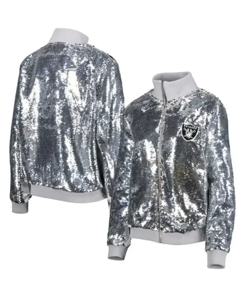 Roxanne Senger Las Vegas Raiders Sequins Full Zip Jacket.webp