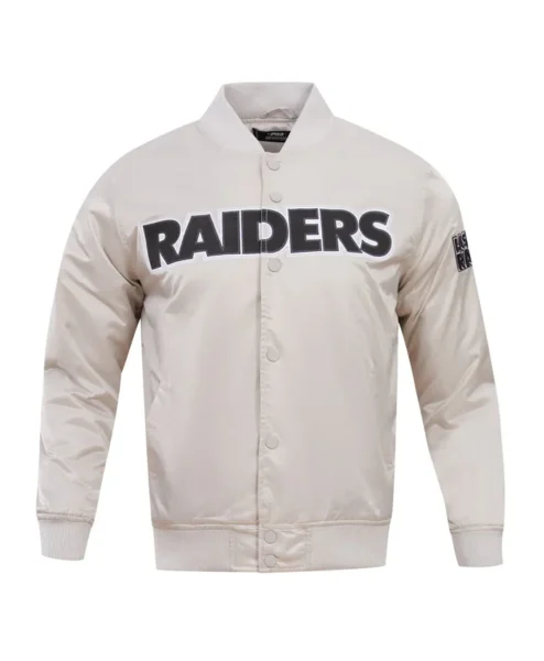 Ryley Marks Las Vegas Raiders Satin Varsity Jacket.webp