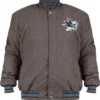 San Jose Sharks Gray Varsity Wool Jacket.webp
