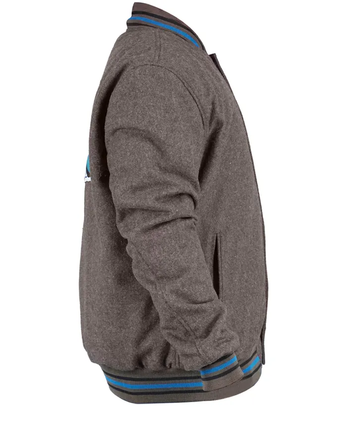 San Jose Sharks Gray Varsity Wool Jacket Right.webp
