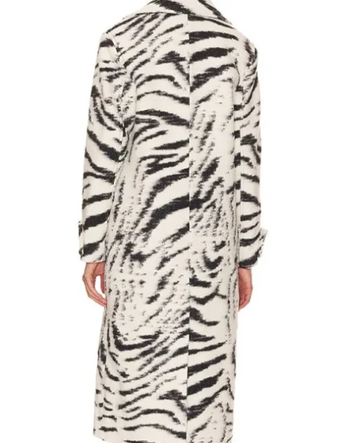 Shop Karla Mosley Beyond The Gates Zebra Print Coat.webp