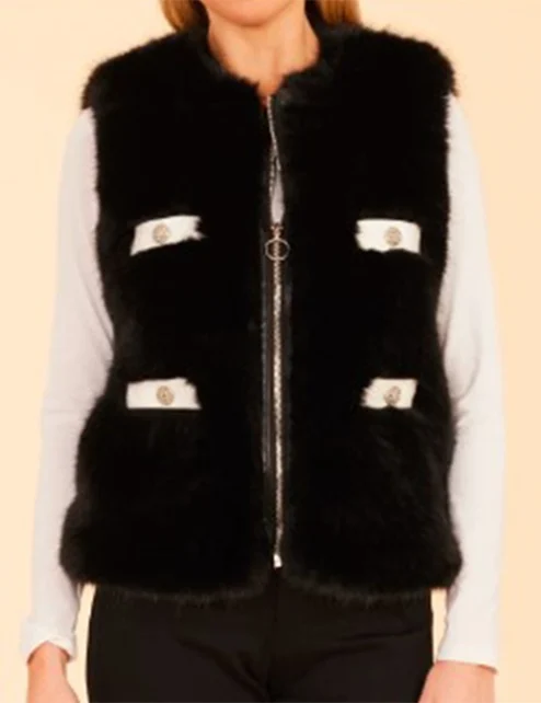 Shop Kat Richardson Beyond The Gates Black Fur Vest.webp