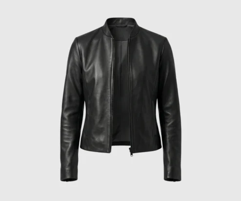Shop Womens Black Fashion Biker Style Leather Jacket