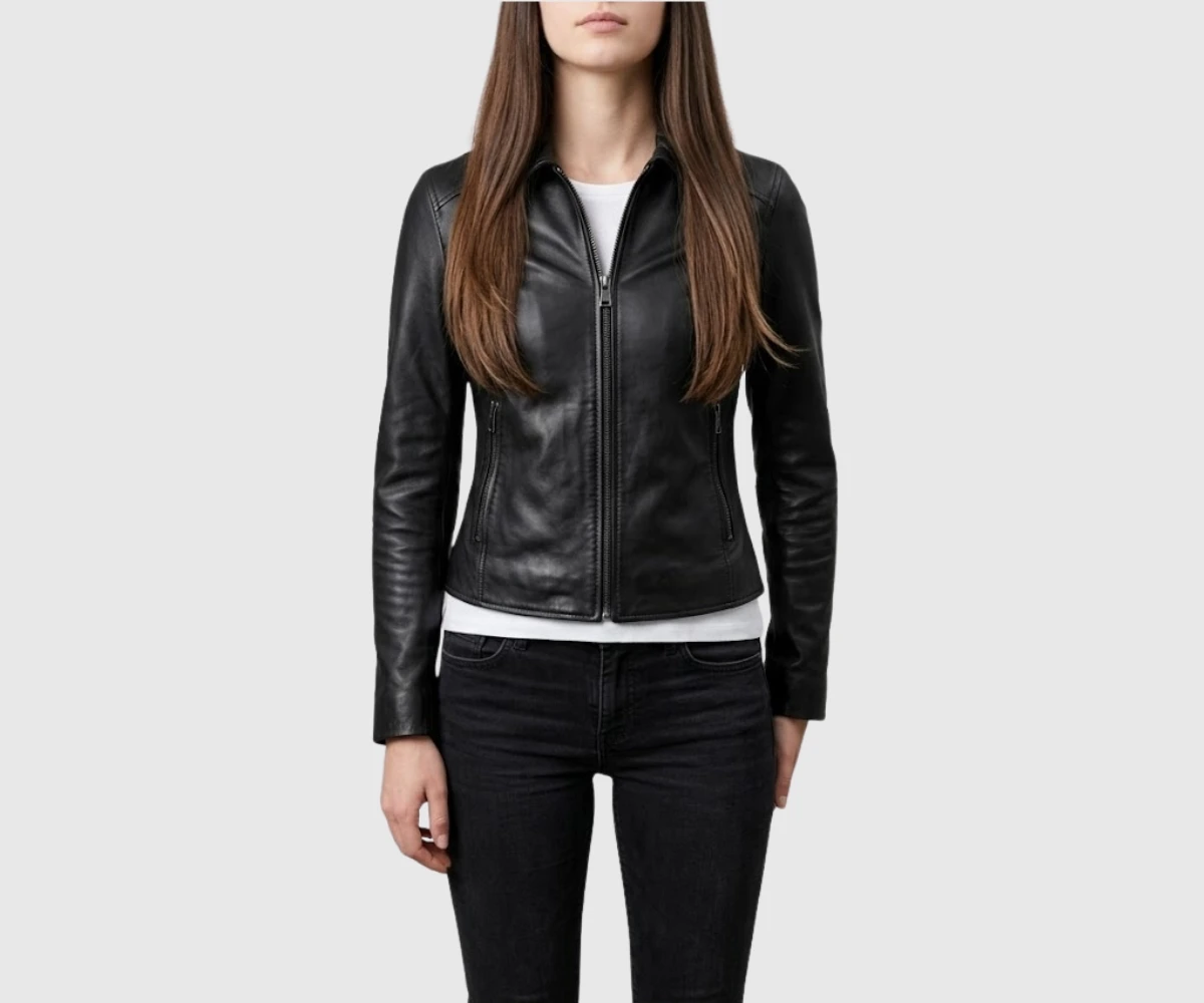 Shop Womens Black Real Leather Biker Motorcycle Jacket