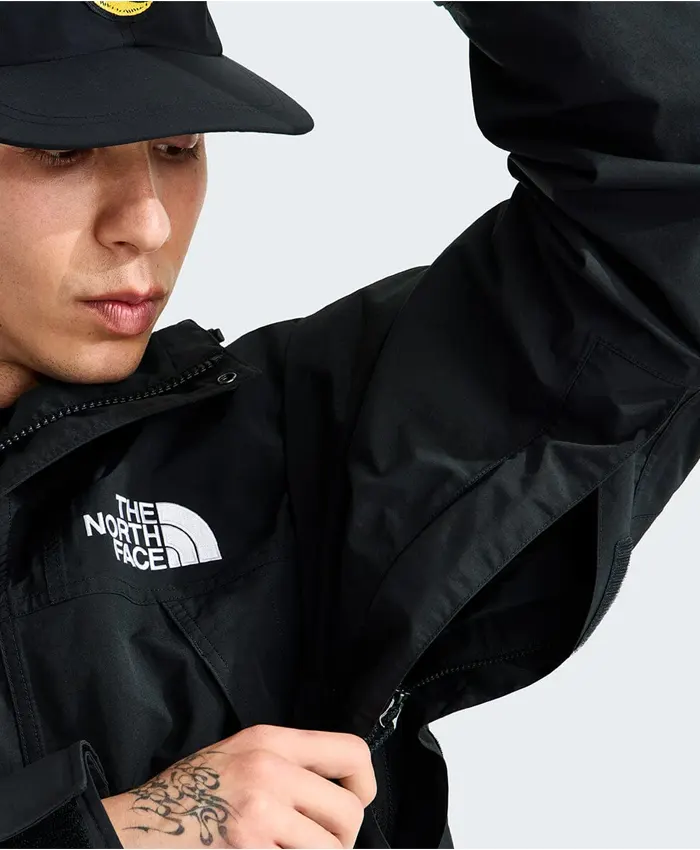 TNF X Sky High Farm Goods Mountain Jacket Closeup.webp