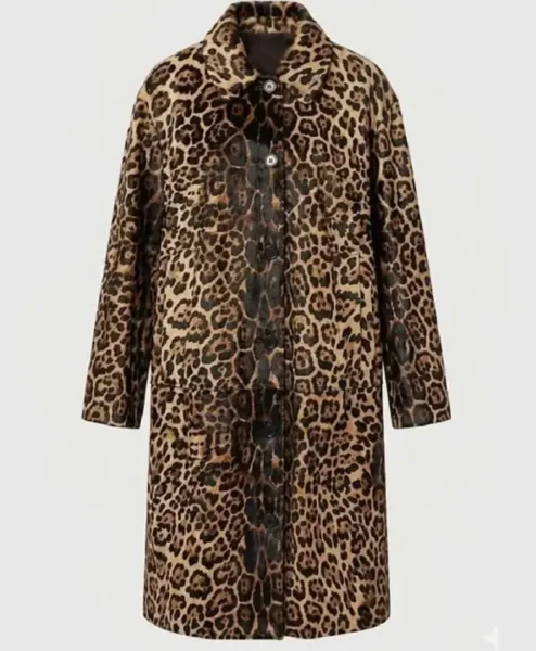 The Devil Wears Prada 2 Anne Hathaway Leopard Coat Front