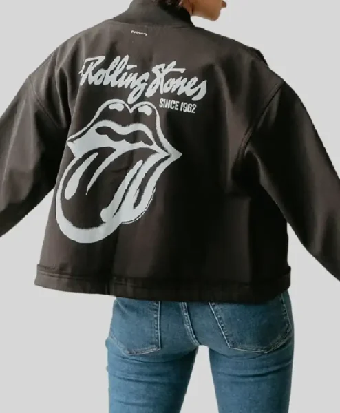 The Rolling Stones Black Varsity Jacket