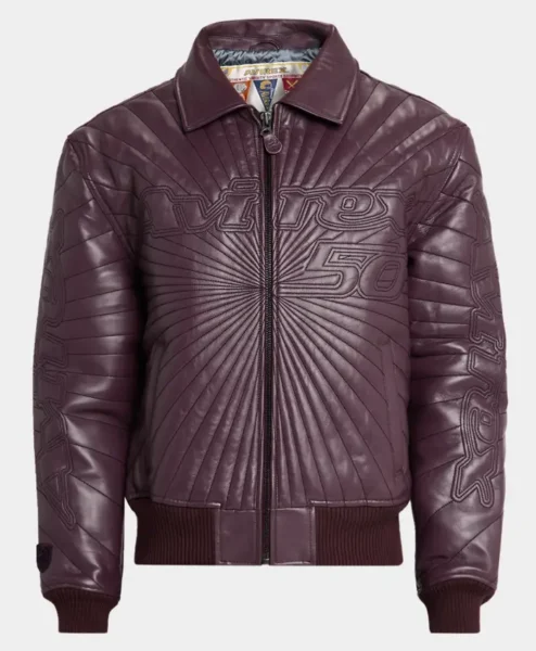 Trapunto Leather Avirex Jacket