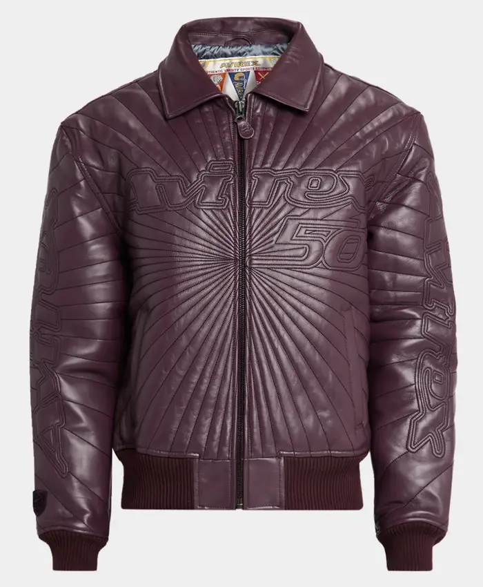Trapunto Leather Avirex Jacket