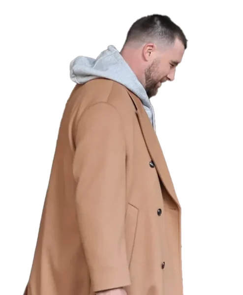 Travis Kelce NYC Brown Coat