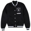 Tyson Bradtke Las Vegas Raiders Black Satin Jacket.webp
