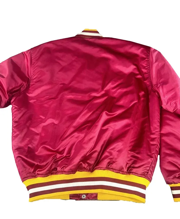USC Trojans Full Snap Satin Vintage Bomber Jacket Style 2