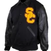USC Trojans SC Interlock Black Varsity Jacket