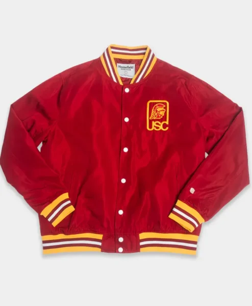 USC Vintage Trojans Script and Logo Vintage Bomber Jacket