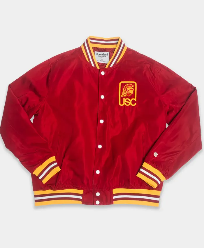 USC Vintage Trojans Script and Logo Vintage Bomber Jacket