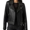 Women Classic Leather Jacket Siaga
