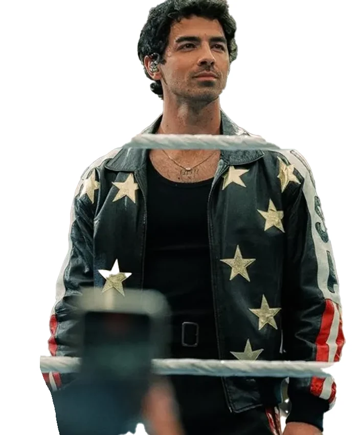 WrestleMania 42 Joe Jonas Star Leather Jacket