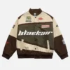 blackair brown boxy fit patched jacket main.webp