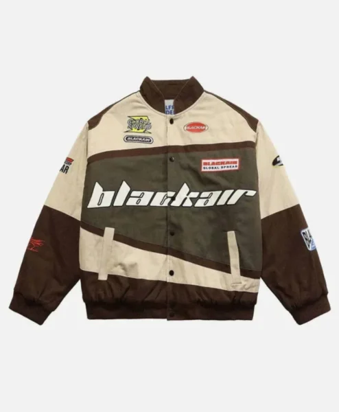 blackair brown boxy fit patched jacket main.webp