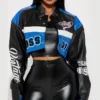 womens blue cropped class of 87 varsity jacket main.webp