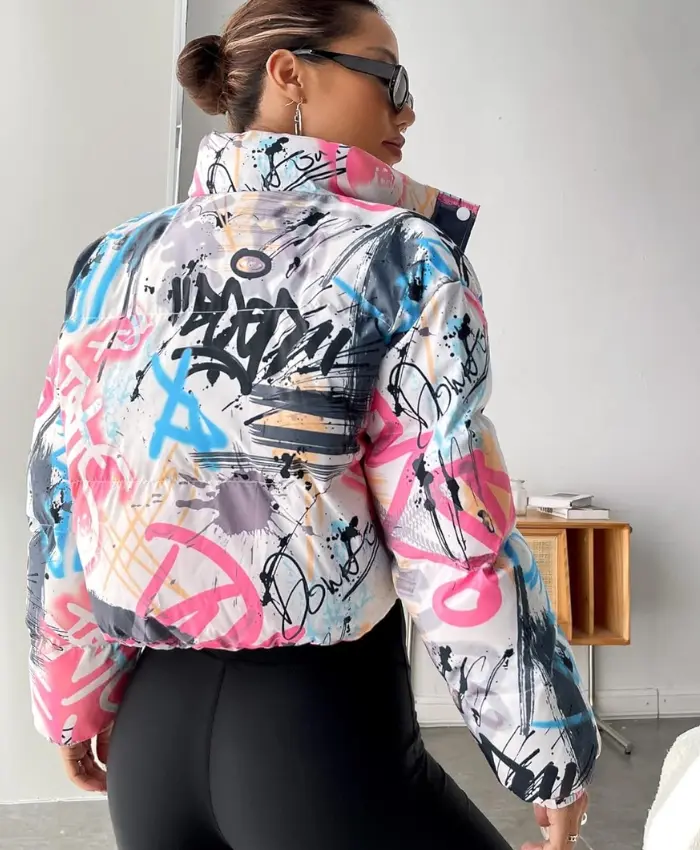 womens boxy fit puffer graffiti varsity jacket back.webp