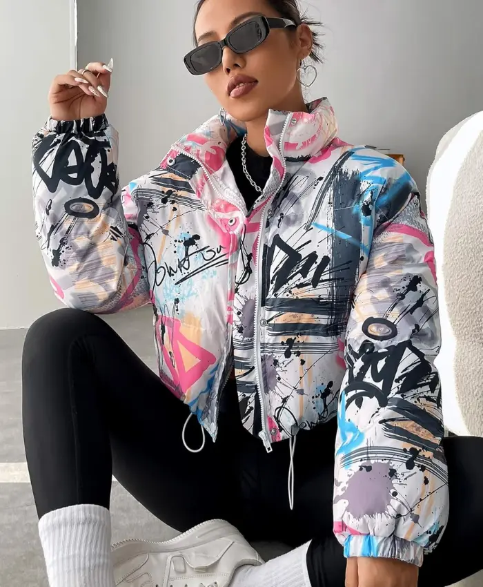 womens boxy fit puffer graffiti varsity jacket main.webp
