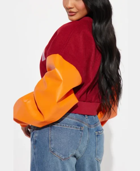 womens cropped boxy fit graffiti varsity jacket back.webp