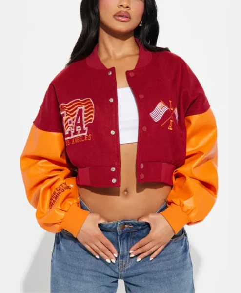womens cropped boxy fit graffiti varsity jacket main.webp