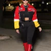 womens red boxy fit need for speed bomber jacket main.webp