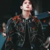 BTS World Tour Stanford 2026 Jungkook Biker Black Jacket