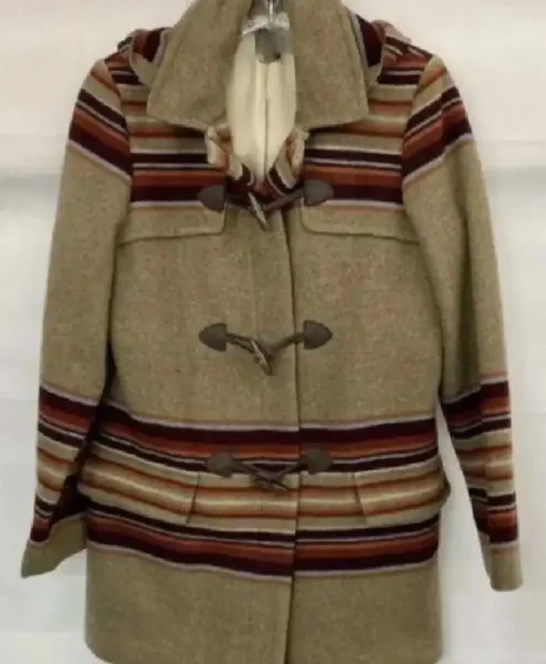 Becky Worley Good Morning America 2026 Brown Wool Toggle Coat For Women
