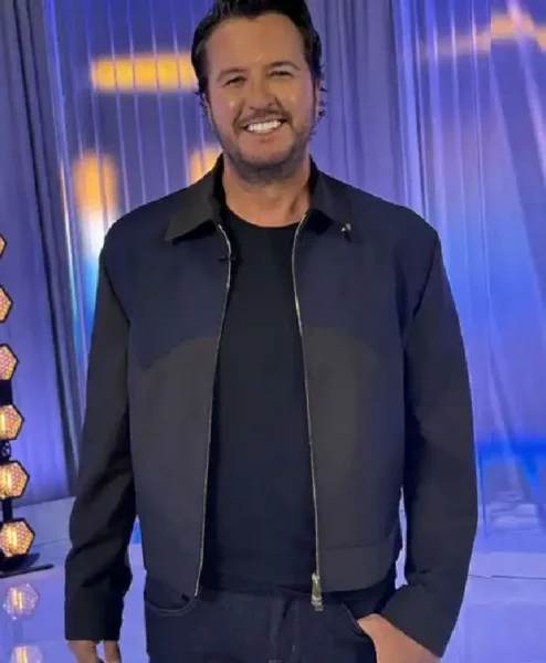 Buy Luke Bryan TV Show American Idol 2026 Black and Blue Jacket For Men and Women