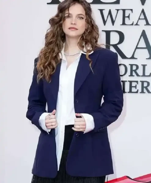 Devil Wears Prada 2 Barbara Palvin Blue Blazer